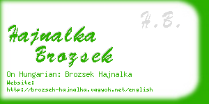 hajnalka brozsek business card